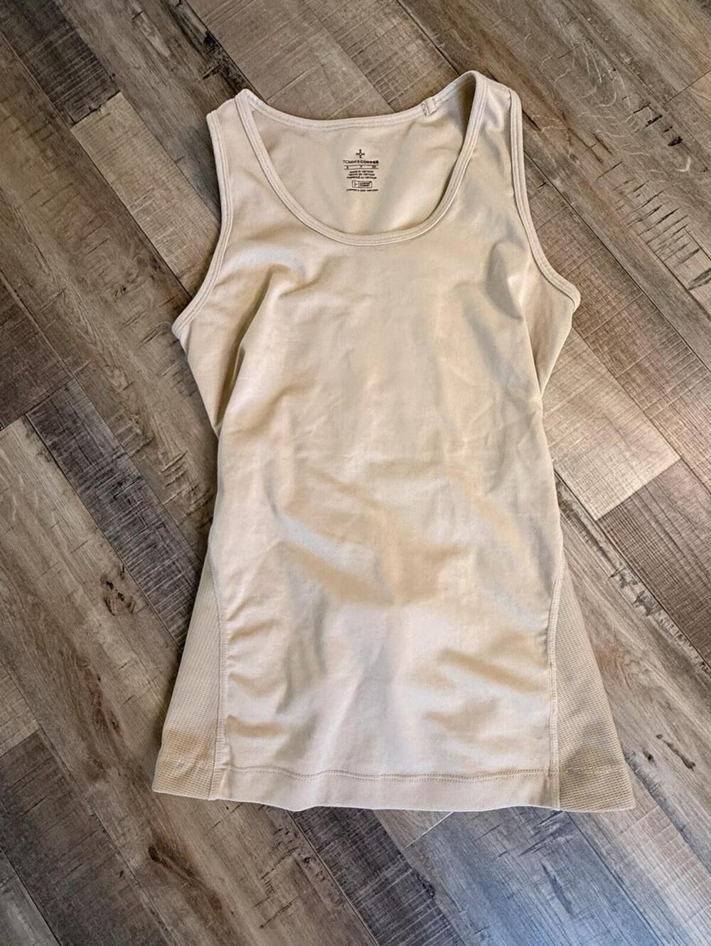 TOMMIE COPPER Tank Womens Small S Lower Back Support Nude Tank Top Copper/zinc